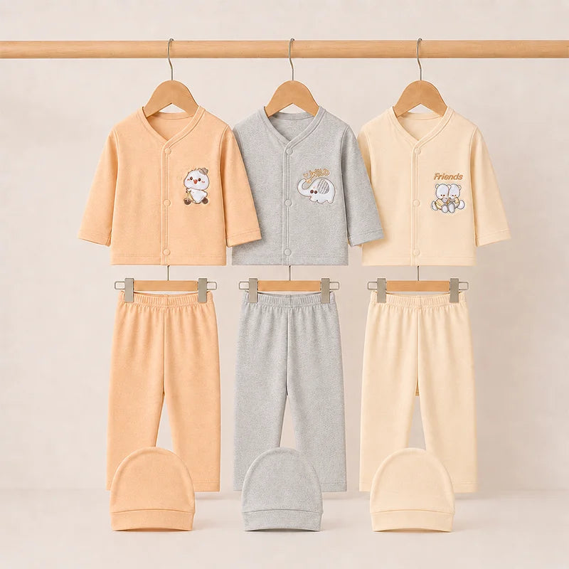 3 PIECE BODY SUIT PACK OF 3 MULTI COLOR CHIKI EMB