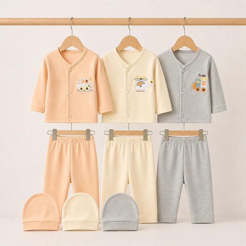 3 PIECE BODY SUIT PACK OF 3 MULTI COLOR CHOPPER TRAIN CAR