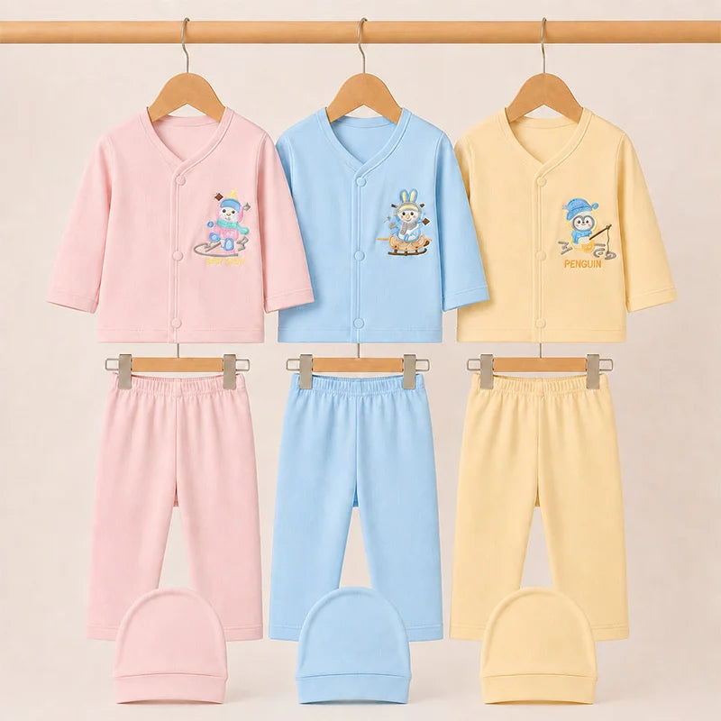 3 PIECE BODYSUIT PACK OF 3 MULTI COLOR PENGUIN