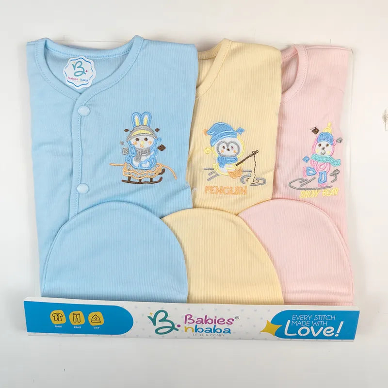 3 PIECE BODYSUIT PACK OF 3 MULTI COLOR PENGUIN - image 2
