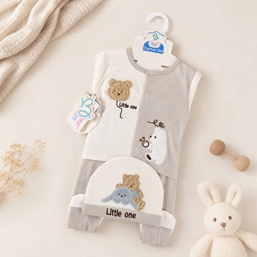 BABY STARTER SET 11 PIECES BEAR GREY