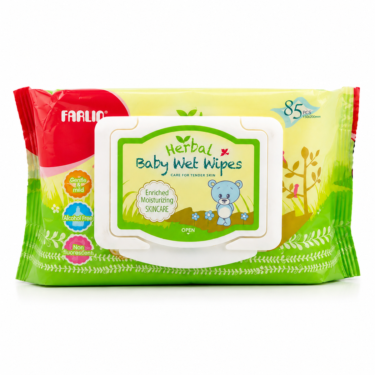 Farlin Herbal Baby Wet Wipes, 85 Pack