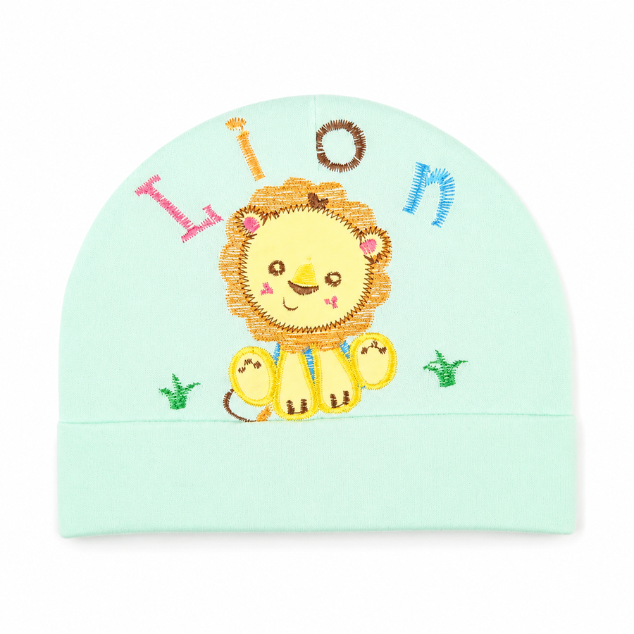 Baby Round Cap Lion Green