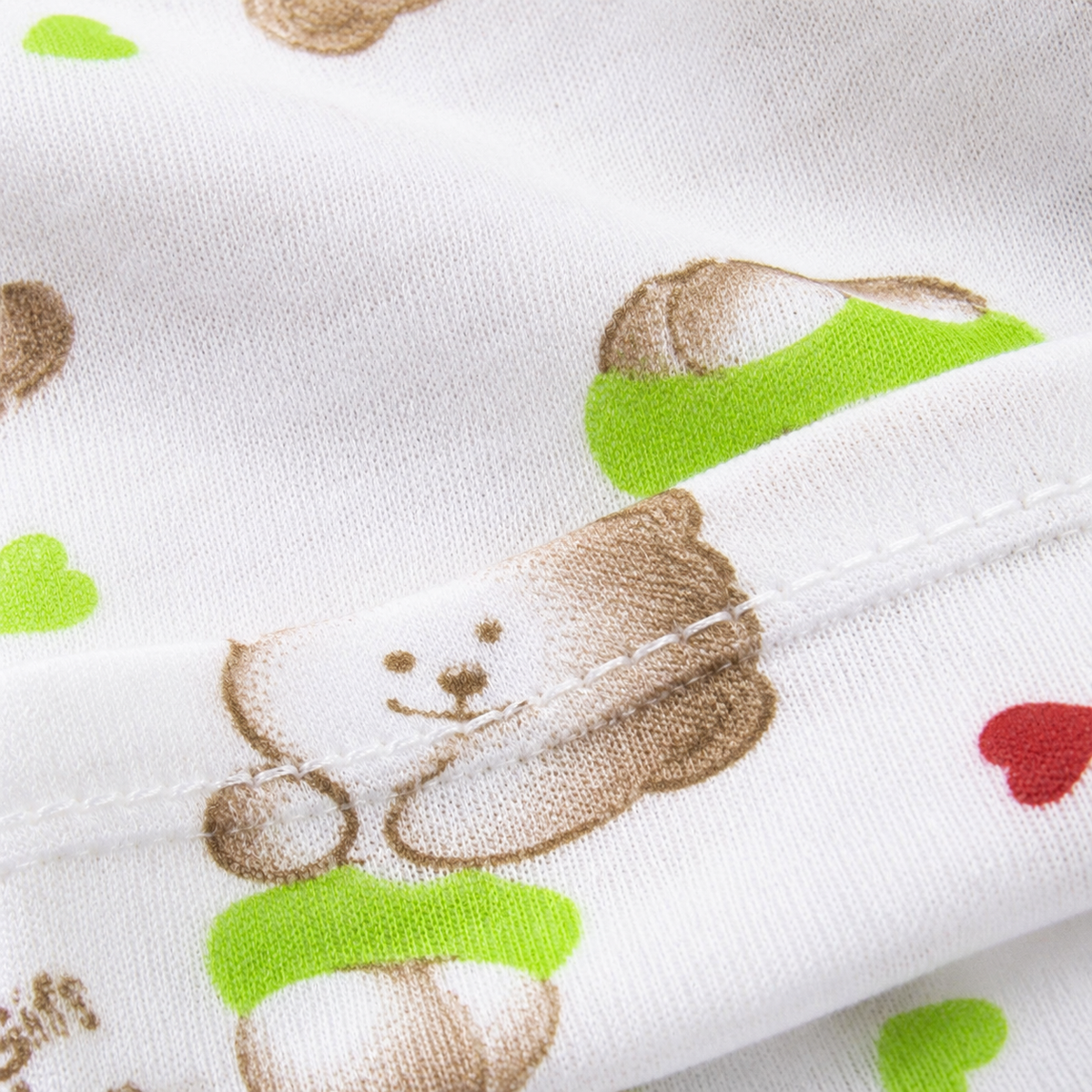 Sun Baby Printed Round Cap Bear White