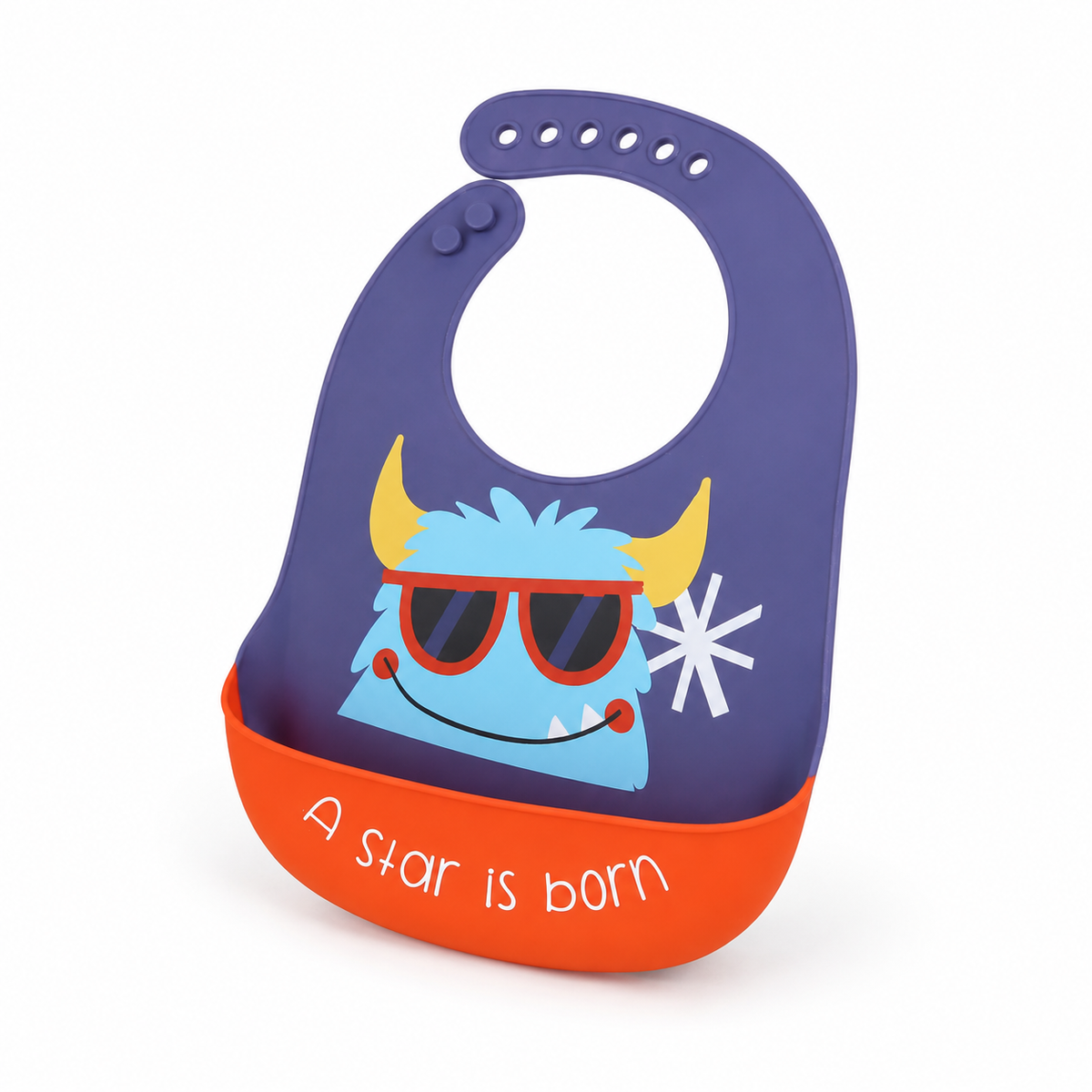 Baby Silicone Bib A Star Is Born Purple
