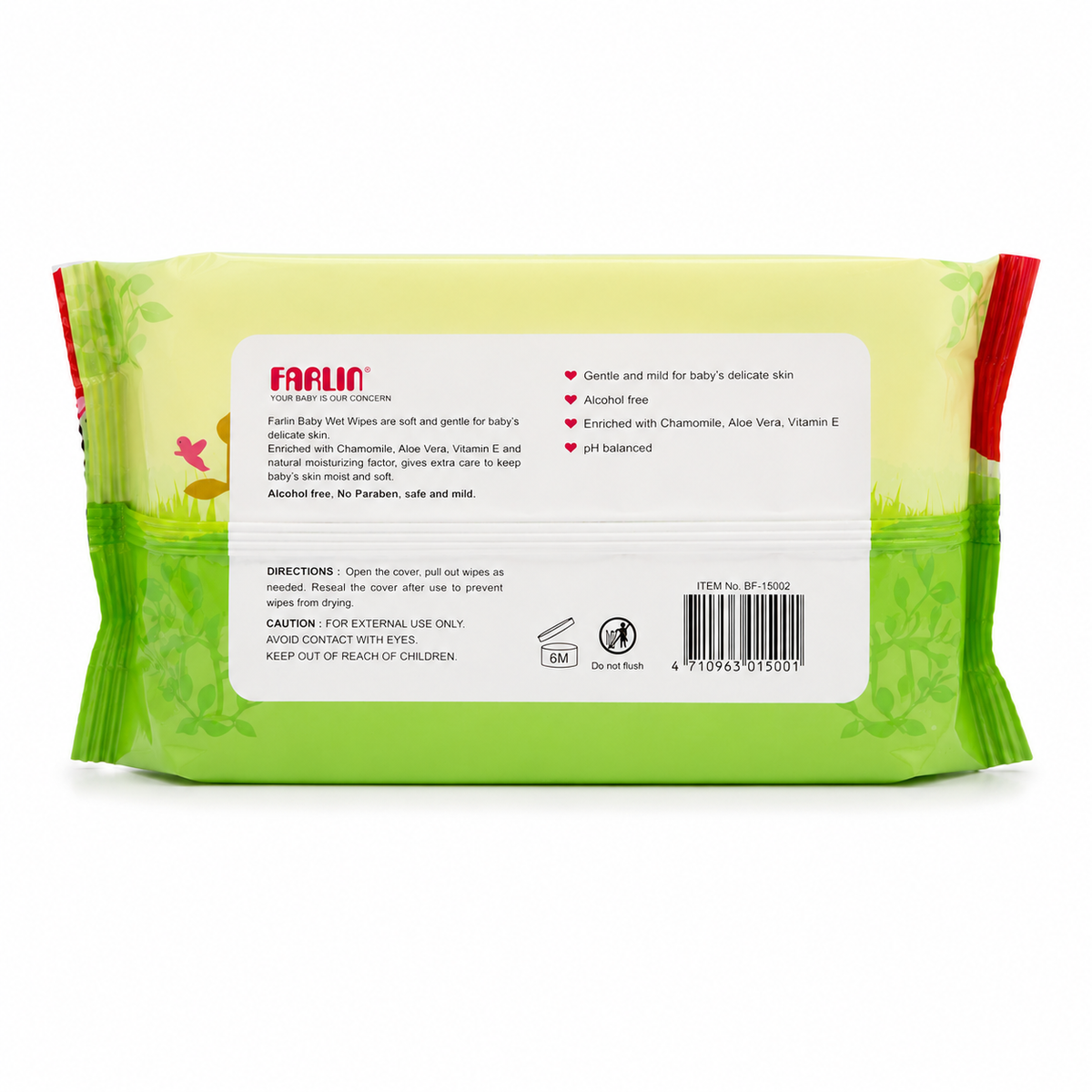 Farlin Herbal Baby Wet Wipes, 85 Pack