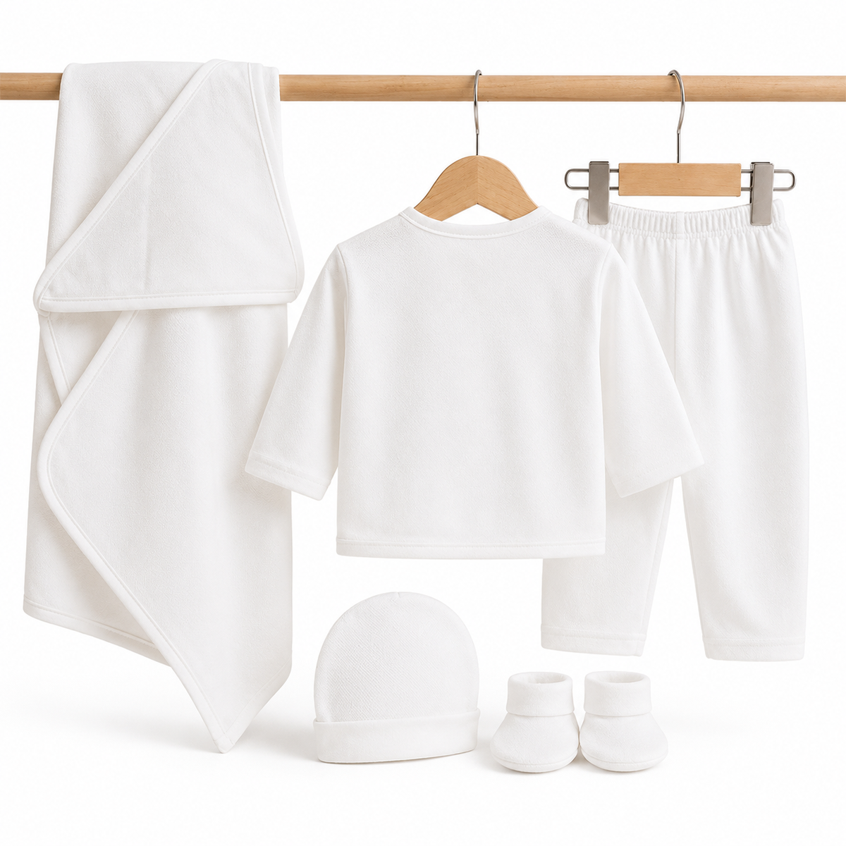 Baby Suit 5 Pieces Set White Color Kotrai I Love Toy