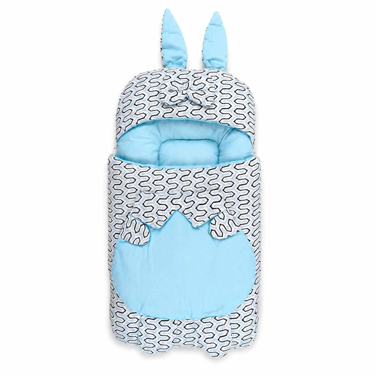 Muslin Baby Carry Nest, Light Green Rabbit – Kidzo