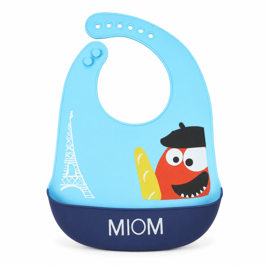 Baby Silicone Bib Miom Blue