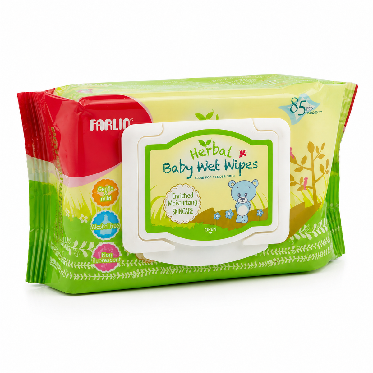 Farlin Herbal Baby Wet Wipes, 85 Pack