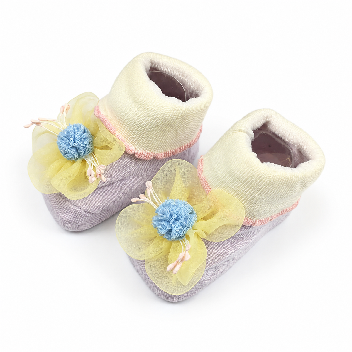 Baby Booties Fancy Yellow