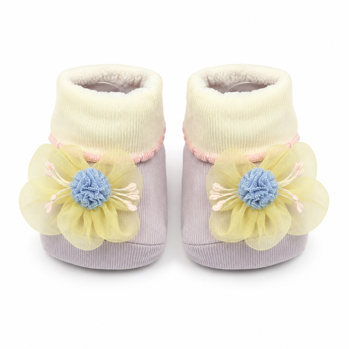 Baby Booties Fancy Yellow