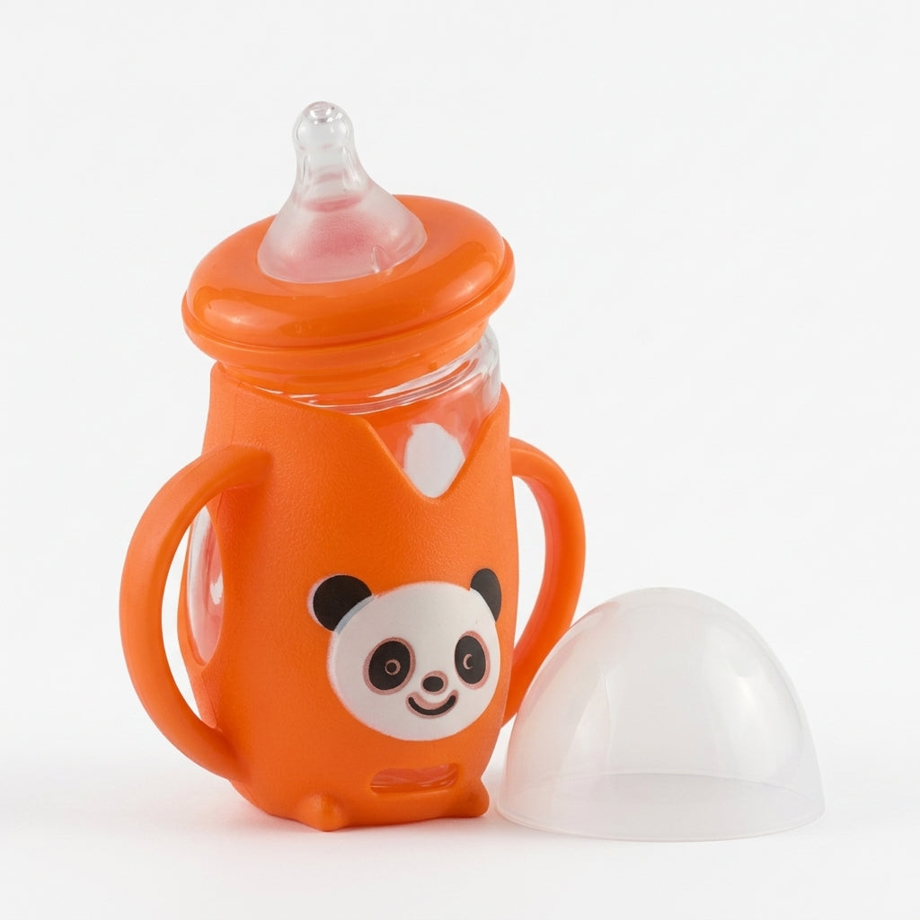 BABY FEEDER CURVE PANDA ORANGE