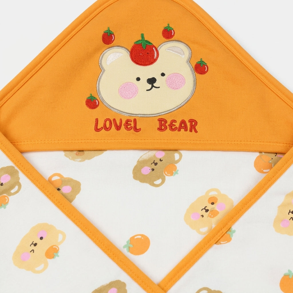 BABY WRAPPING SHEET LOVELY BEAR MUSTARD