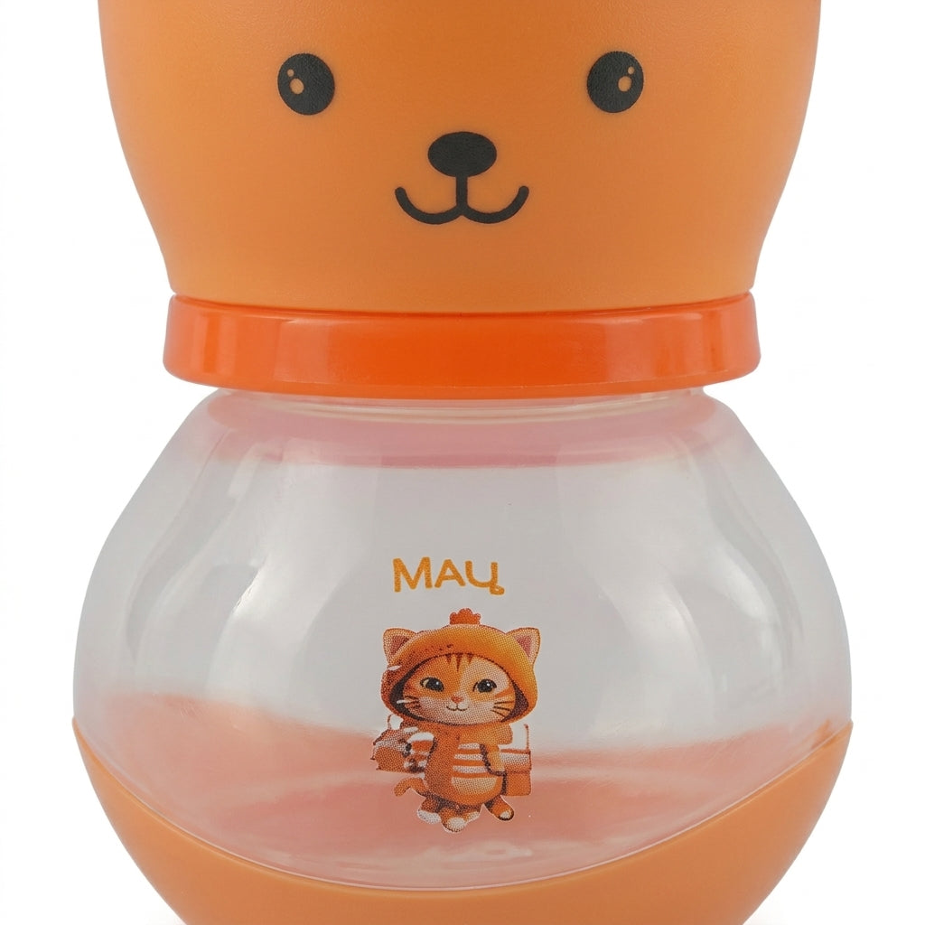 BABY FEEDING BOTTLE BEAR ORANGE BASEBALL CAP MAQ