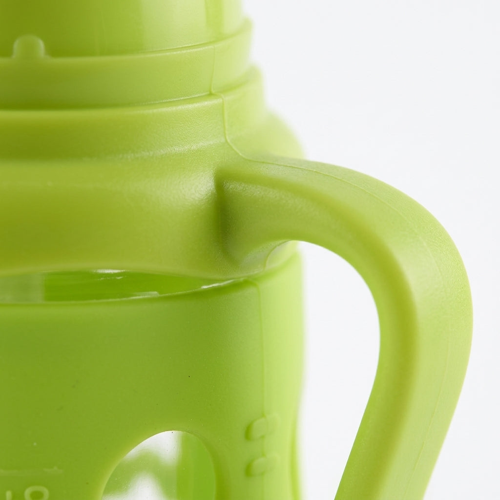 BABY GLASS FEEDER UNICORN GREEN FISH