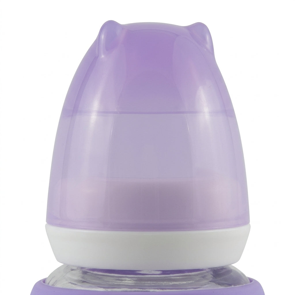 BABY GLASS FEEDER MICKEYMOUSE PURPLE YES
