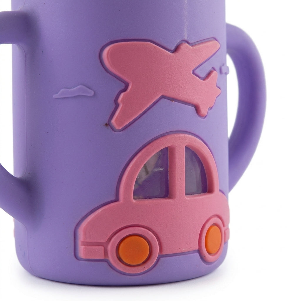 BABY GLASS FEEDER FAN CAP PURPLE YES