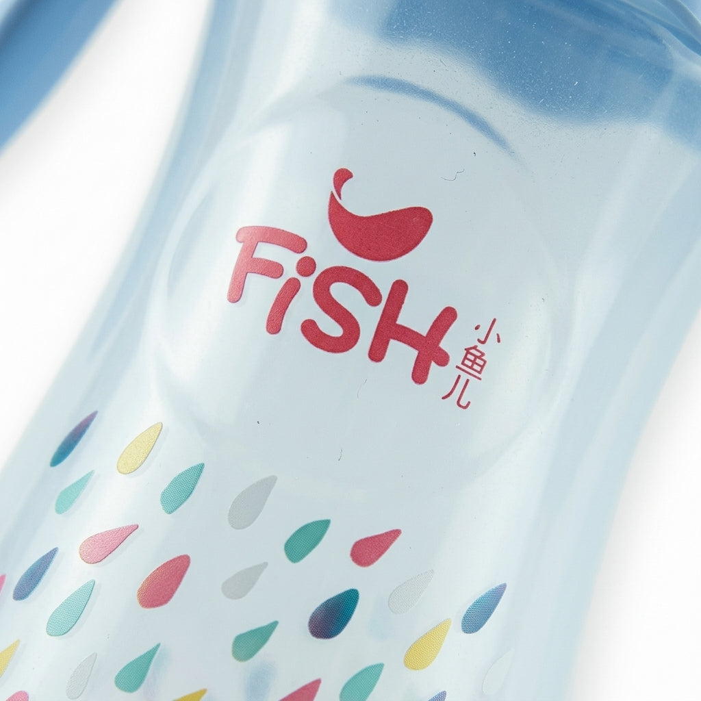 BABY FEEDING BOTTLE ROCKET DESIGN BLUE FISH