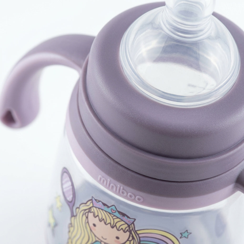 BABY FEEDER KING CAP PRINTED PURPLE 210ML