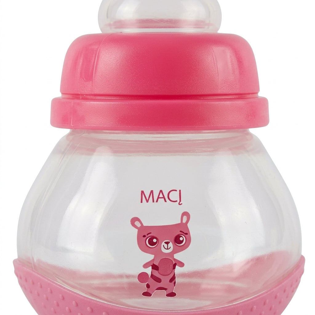 BABY FEEDING BOTTLE BEAR PINK BASEBALL CAP MAQ
