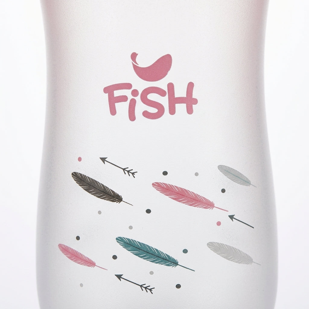BABY FEEDING BOTTLE ROCKET DESIGN ORANGE FISH