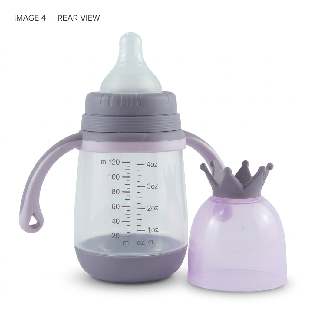 BABY FEEDER KING CAP PRINTED PURPLE 210ML