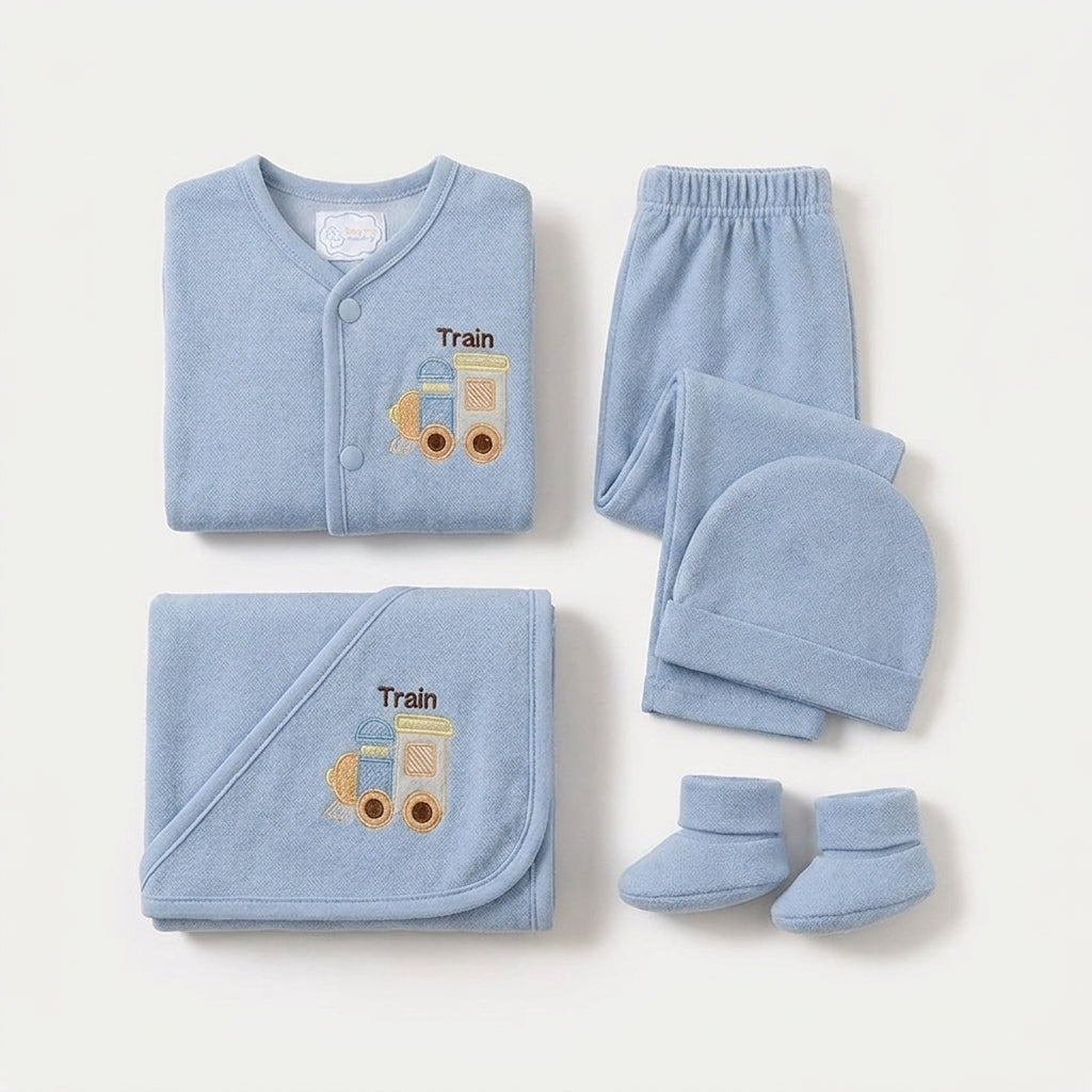 BABY SUIT 5 PIECES SET BLUE COLOR KOTRAI
