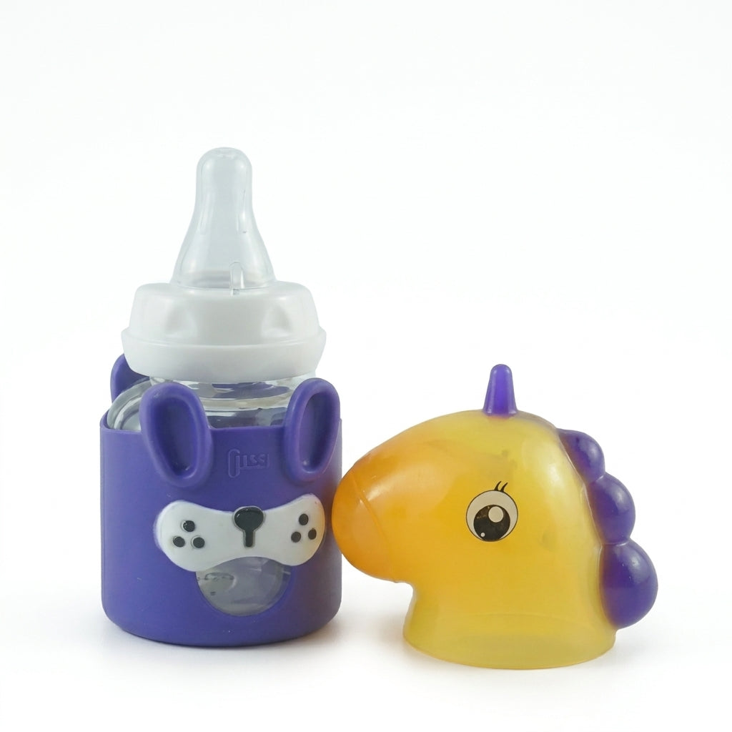 BABY GLASS FEEDER UNICORN PURPLE