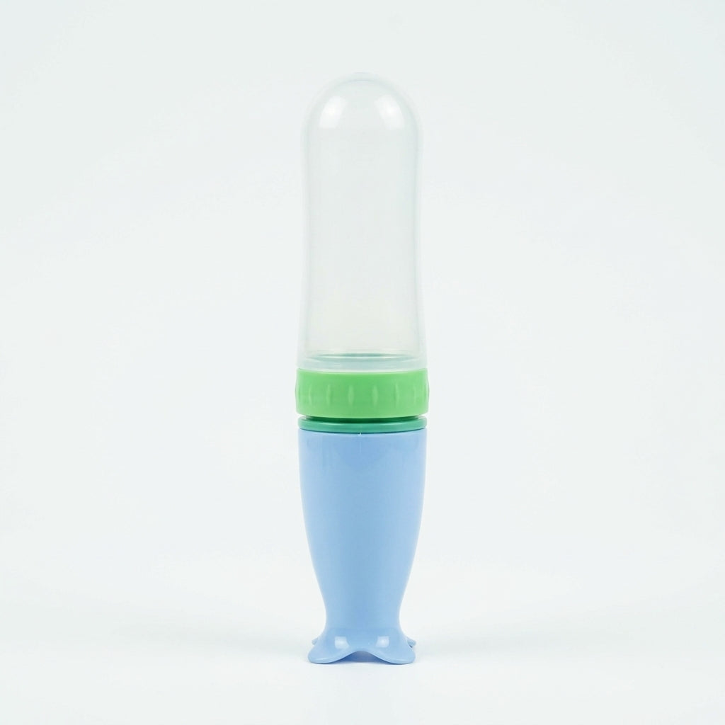 BABY SPOON FEEDER SILICONE BLUE