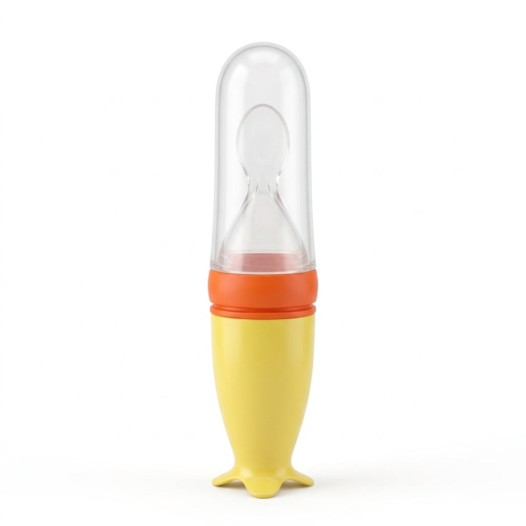 BABY SPOON FEEDER SILICONE YELLOW