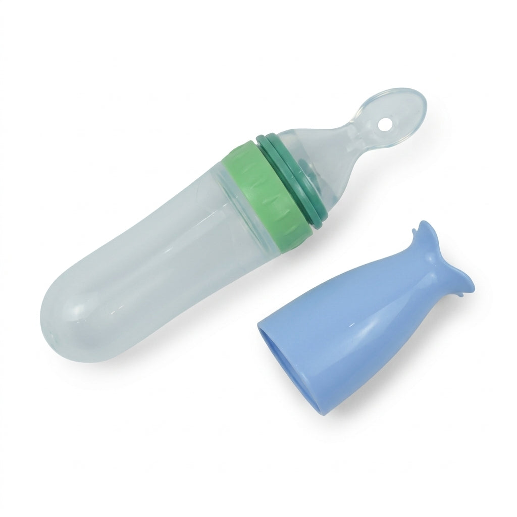 BABY SPOON FEEDER SILICONE BLUE