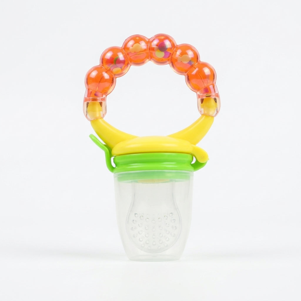 BABY FRUIT PACIFIER RATTLE YELLOW