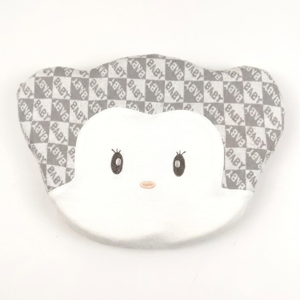BABY PILLOW CUTE BABY FACE BOX GREY