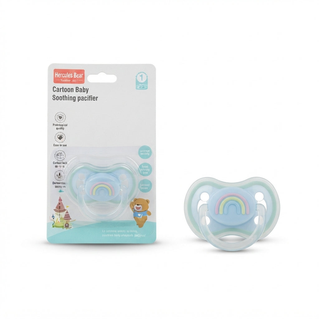 BABY PACIFIER SILICON RAINBOW BLUE
