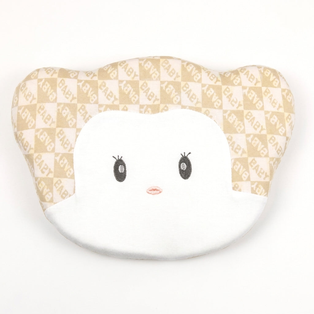 BABY PILLOW CUTE BABY FACE BOX BROWN