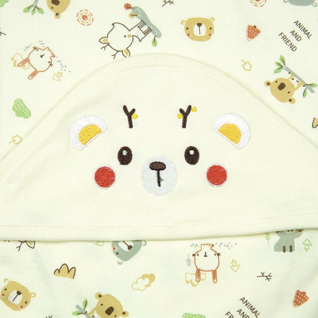 Wrapping Sheet - Thailand Cotton Cat, Yellow | Mami Baby