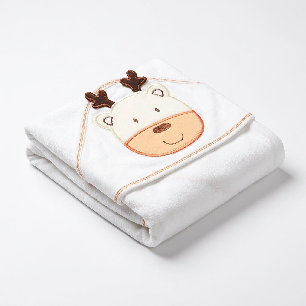 Baby Wrapping Sheet - Cow, White | Montaly