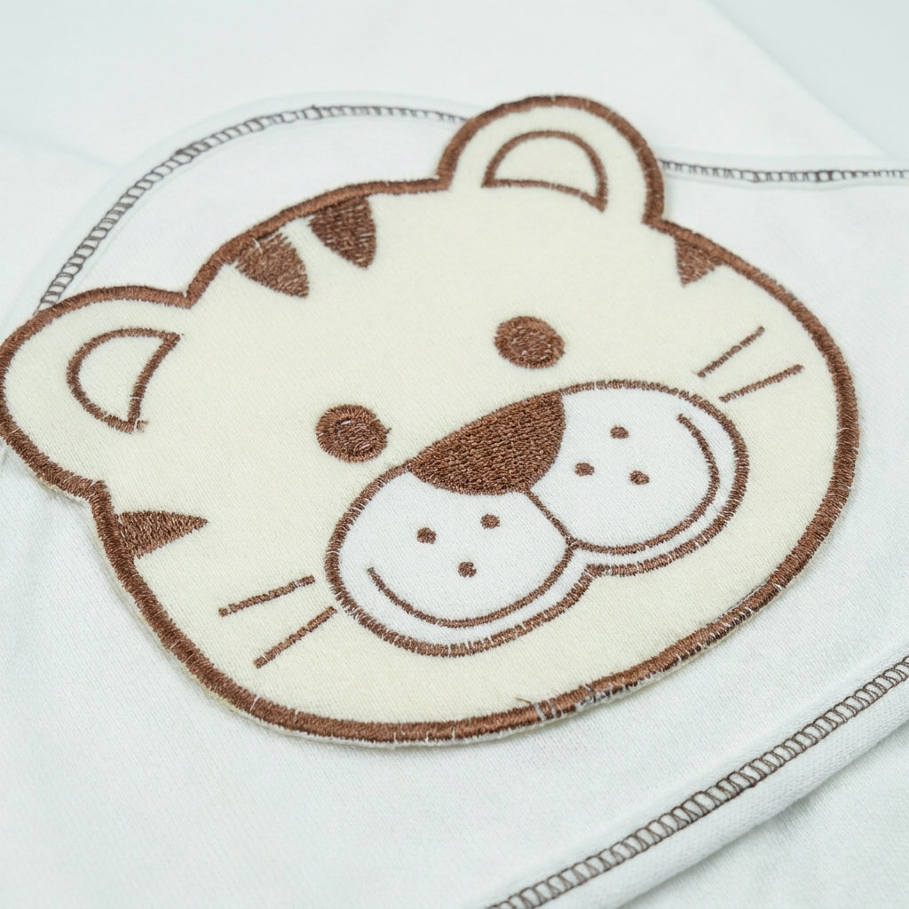 Baby Wrapping Sheet - Cat, White | Montaly