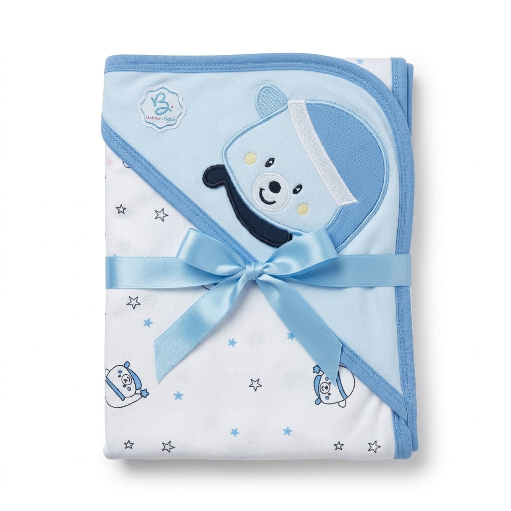 BABY WRAPPING SHEET BEAR BOX BLUE