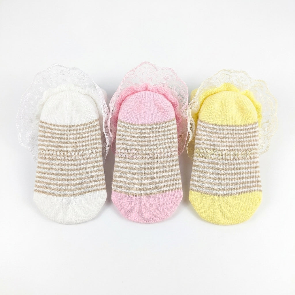 BABY SOCKS CARTERS 3PCS FRILL FANCY