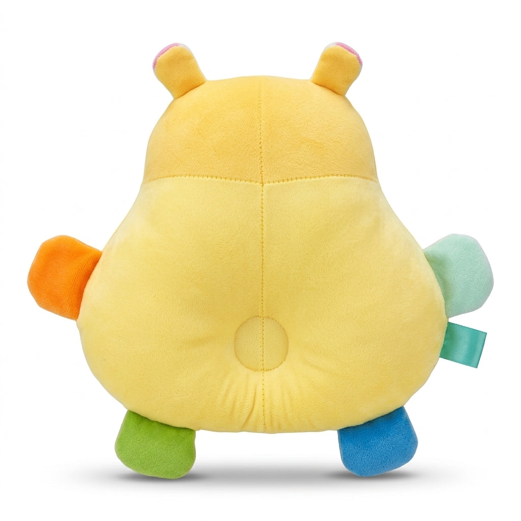 CUTE SLEEPY MONSTER BABY PLUSH PILLOW SKY BLUE & ORANGE