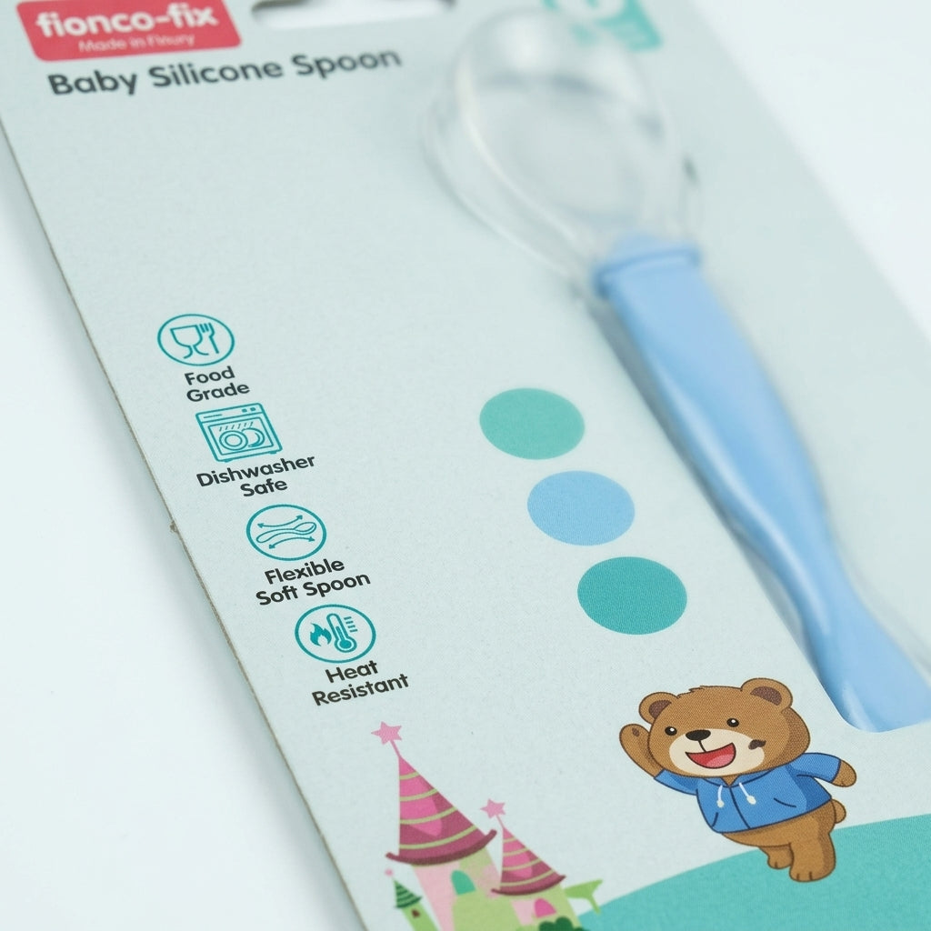 BABY SILICONE SPOON BLUE