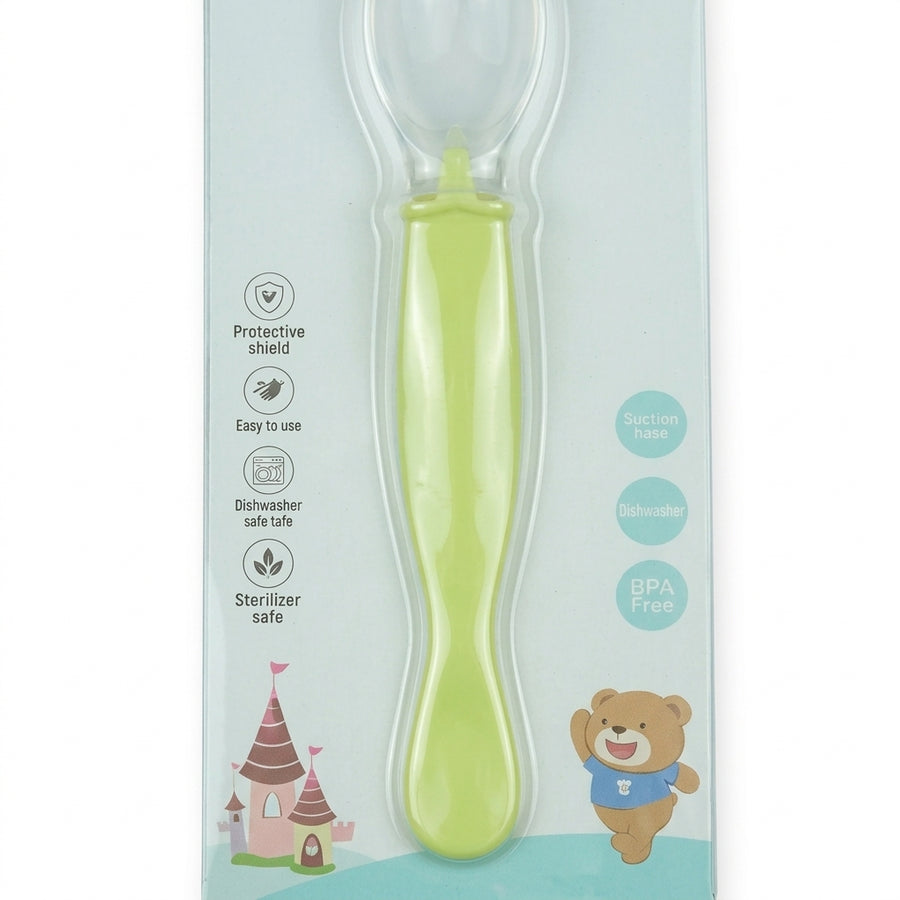 BABY SILICONE SPOON GREEN