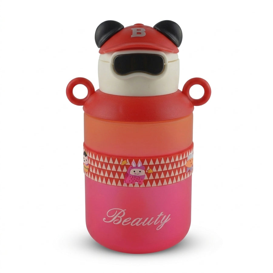 BABY STRAW SIPPER BEAR CAP RED