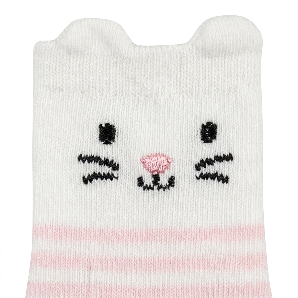 BABY SOCKS IMP CHINA HIGH QUALITY CAT PINK