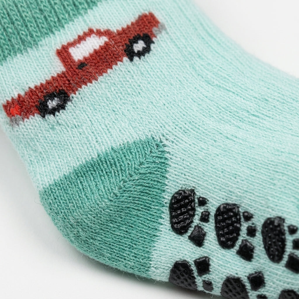 BABY SOCKS FANCY 3PCS PACK TRUCK PRINT CHUBESTER`S