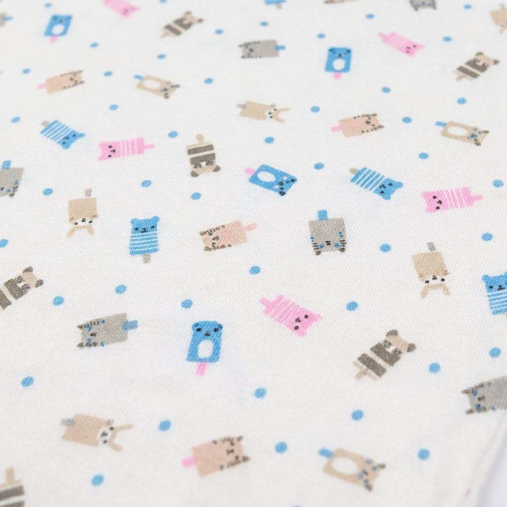 Kidzo Swaddleme Baby Wrap Animal Print Blue (7-14lbs)