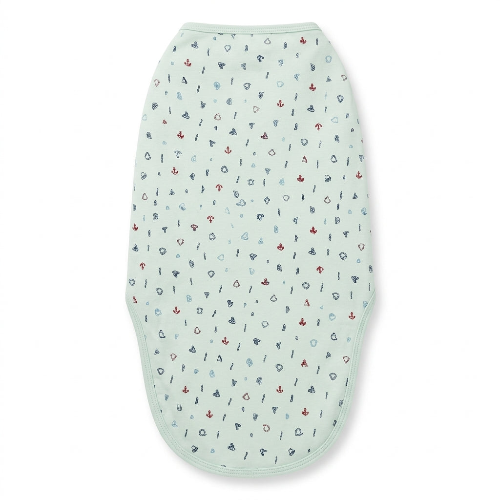 SOFT FABRIC BABY SWADDLE WRAP MINT GREEN MICKEY & HEART PRINT KIDZO