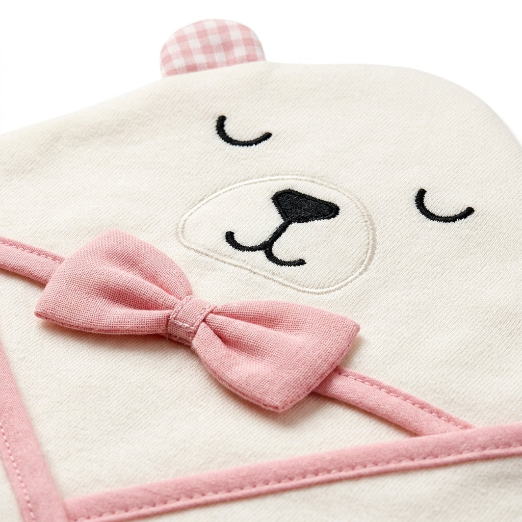 BABY WRAPPING SHEET BOO BEAR PINK